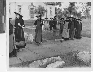 Sisters at work at Jiangmen, China, 1948