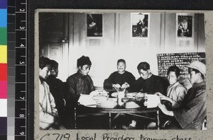 Students in classroom, China. ca. 1920