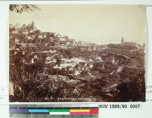 Ambatovinaky Lutheran Church, school and Ambatonakanga Memorial Church, Antananarivo, Madagascar, ca.1890-1900