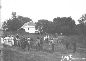 African people after a worship service, Elim, Limpopo, South Africa, ca. 1896-1911