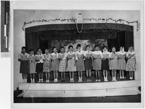 Glee club at St. Anthony's School, Kalihi, Honolulu, Hawaii, 1946