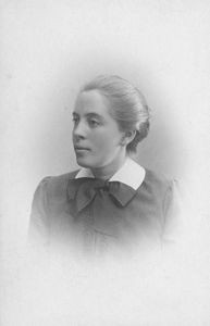 Karen Dorthea Gormsen, b. 21. 02, 1880 in Vøjstrup, Nr. Broby, Fyn. Nurse. Midwife. At Missiona