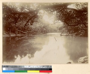 Crossing the Afram River, Ghana, ca.1885-1895