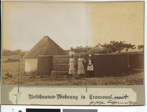 Women at a Batswana homestead, South Africa