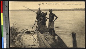 Hunting hippopotamuses, Congo, ca.1920-1940