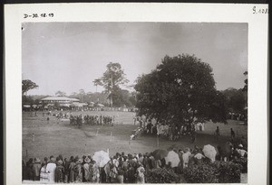 Government sports-ground in Kumase, mission trading post behind