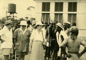 French missionaries amongst the lepers, in Ebeigne, Gabon