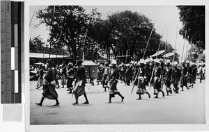 Muslim religious procession, Jokjokarta, Java, Oceania, 1932