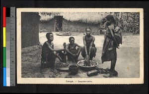 Women making soap, Congo, ca.1920-1940