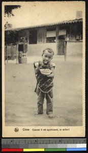 Eating rice with chopsticks, China, ca.1920-1940