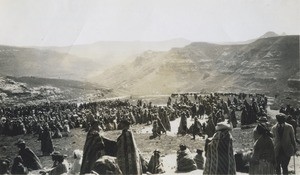 Open-air Service in the mountains near Morija