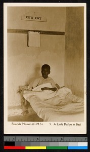 Child at a medical clinic, Rwanda, ca.1920-1940