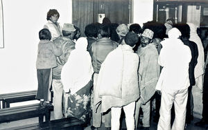 Patan Hospital i Kathmandu, Nepal 1985. Venteplads for de mandlige patienter