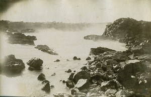 Rapids of Sapuma, a view from above, in Northern Rhodesia, Zambia