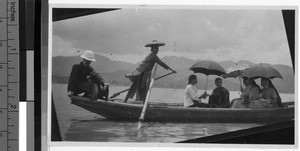 Travel by boat, Loting, China, ca. 1924