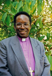ELCT/Evg. Lutheran Church in Tanzania. Bishop Samson Mushemba, Bukoba 1997. (Served as bishop o