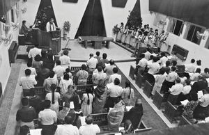 Church service at the Evangelical Church in Bahrain1987