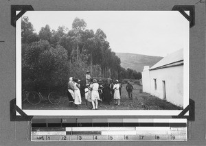 A group next to a barn, Genadendal, South Africa, 1934