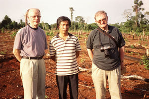 Harald Nielsen, Gen.Secr, Daniel Wagang, missionary and Jørgen Nørgaard Pedersen Vice gen.sekr