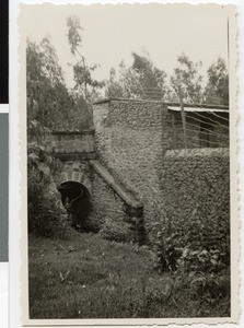 Wall of the mission station Harmshusen, Adis Abeba, Ethiopia,ca. 1934-1935