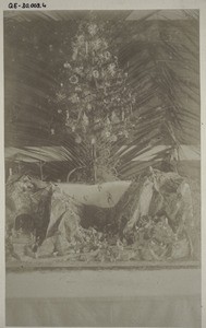 Christmas tree in the Government School in Cameroon. The Bethlehem