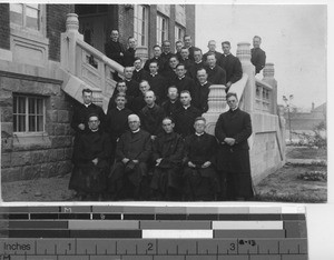 Maryknoll Fathers on retreat at Fushun, China, 1929