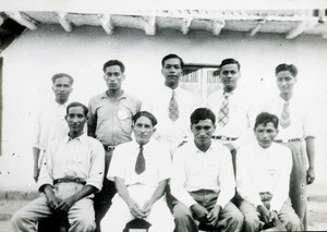 Group of male Christians, Peru, ca. 1947