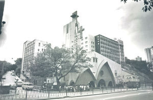 Truth Lutheran Church i Kowloon, der er 'hovedkirke' i den Evangeliske Lutherske Kirke i Hongkong (ELCHK), 1981