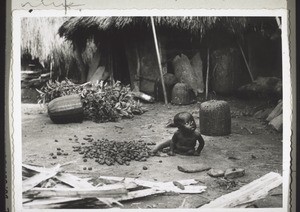 What it looks like in front of an Mbembe hut