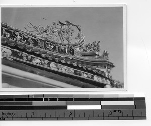 Roof detail of the Maryknoll Seminary in Meixien, China, 1929