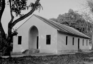 East Jeypore, Orissa, India. The church at Gunupur. (Used in: Dansk Missionsblad no. 23 (1950).)