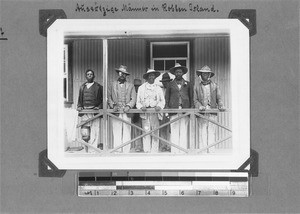 Group of leprous men, Robben Island, South Africa