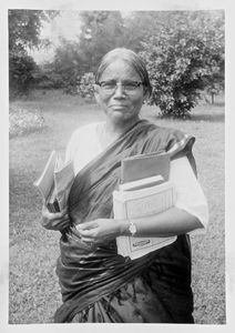 South India. Melpattambakkam Girl's Boarding School, 1965. Pathamavathy Balasundram (named "Akk