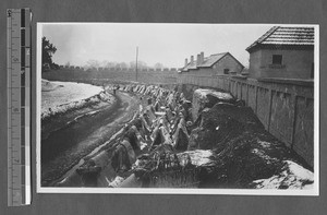 Rows of refugee tents, Jinan, Shandong, China, 1927-1928