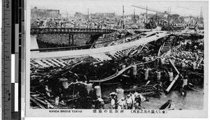 Kanda bridge after an earthquake, Tokyo, Japan, ca. 1920-1940