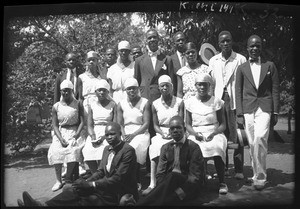 Family and friends of a newly married couple, Mozambique, ca. 1933-1939