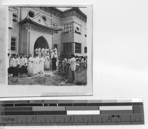 The Arch Deacon and Bishop at Jiangmen, China, 1949