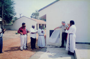 Tiruvannamalai, Tamil Nadu, South India. Inauguration of the new Weaving House at Lebanon, Janu