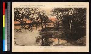 Riverbank with trees, Central African Republic, ca.1924