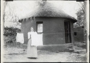 Mrs Mercier in Morija, Lesotho