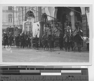 A funeral procession at Guangxi, China