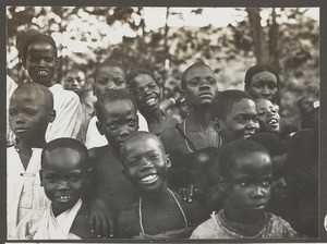 Group portrait of children and young persons, Tanzania