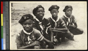 Four Boy Scouts, Kinshasa, Congo, ca.1920-1940