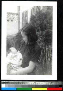 Inaugural baby at Chin I School of Midwifery, Chengdu, China, 1939