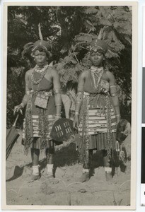 Two African women in traditional dresses, South Africa