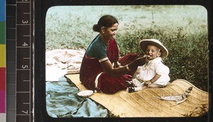 Missionary family on tour, Andhra Pradesh, India, s.d