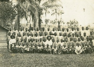 Pupils of the mission school, in Gabon