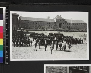 Staff and students of Wesley Middle school, Wuhan, China, ca. 1937