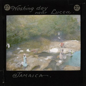 "Washing day near Lucea, Jamaica", ca.1920-1940