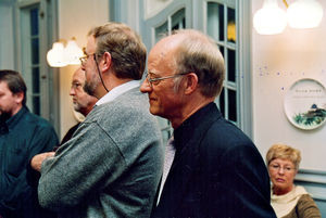 Jørgen Nørgaard Pedersen's farewell reception, September 2002 .Jørgen Nørgaard Pedersen is list